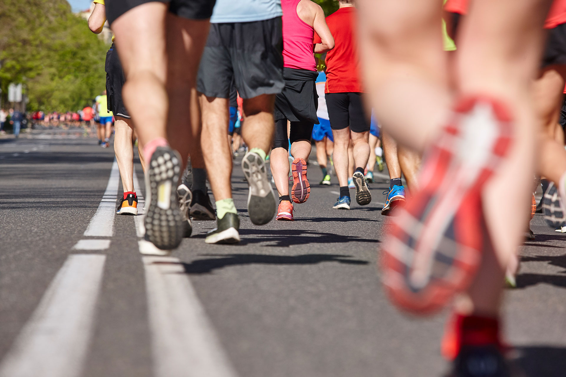 marathon runners on the street healthy lifestyle 2023 11 27 04 56 19 utc