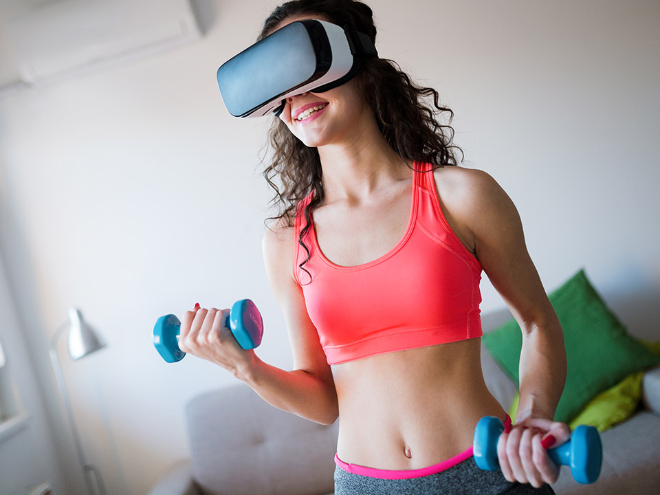 girl fitness virtual workout